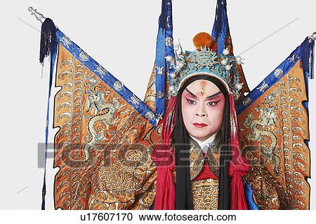 Close-up of a male Chinese opera performer View Large Photo Image Stock Image - Close-up of a male Chinese opera performer. Fotosearch