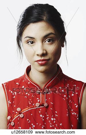 Stock Photo - Portrait of a young woman. Fotosearch
