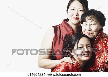 Picture - Portrait of a mother with her daughter and granddaughter. Fotosearch