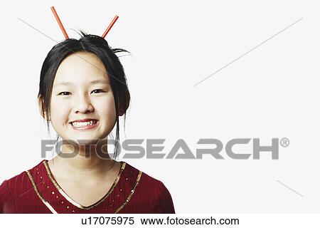 Portrait of a teenage girl smiling View Large Photo Image Stock Photography - Portrait of a teenage girl smiling. Fotosearch