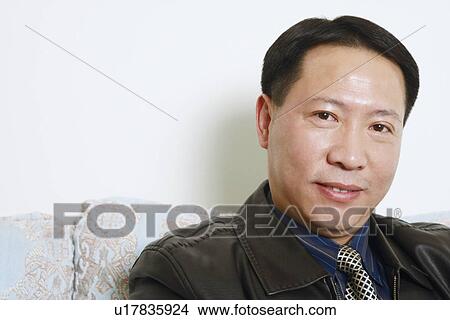 Picture - Portrait of a mature man smiling. Fotosearch