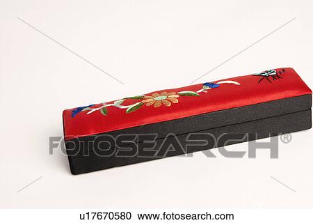 Stock Image - Close-up of a pencil case. Fotosearch