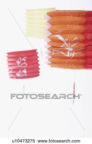 Close-up of paper lanterns View Large Photo Image Stock Photography - Close-up of paper lanterns. Fotosearch