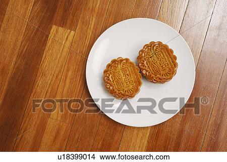 Picture - High angle view of biscuits in a plate. Fotosearch
