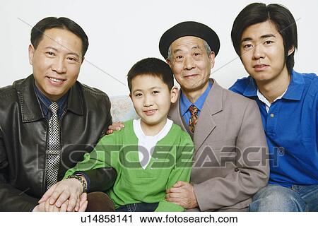 Stock Image - Portrait of a family. Fotosearch