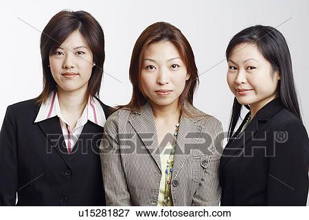 Portrait of three businesswomen View Large Photo Image Stock Photo - Portrait of three businesswomen. Fotosearch