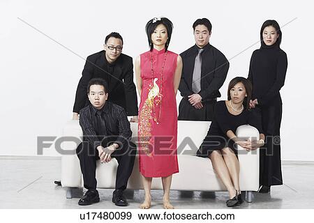 Three young men and three young women looking serious View Large Photo Image Stock Photo - Three young men and three young women looking serious. Fotosearch