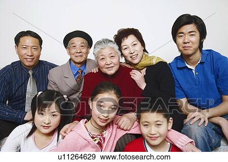 Portrait of a family View Large Photo Image Stock Photo - Portrait of a family. Fotosearch