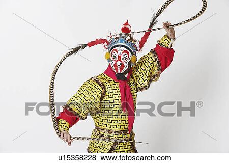 Male Chinese opera performer gesturing View Large Photo Image Stock Photo - Male Chinese opera performer gesturing. Fotosearch