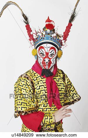 Stock Photo - Portrait of a male Chinese opera performer gesturing. Fotosearch