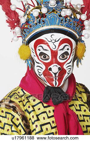 Portrait of a male Chinese opera performer smiling View Large Photo Image Stock Photo - Portrait of a male Chinese opera performer smiling. Fotosearch