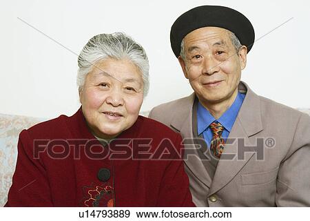 Portrait of a senior couple smiling View Large Photo Image Stock Photo - Portrait of a senior couple smiling. Fotosearch