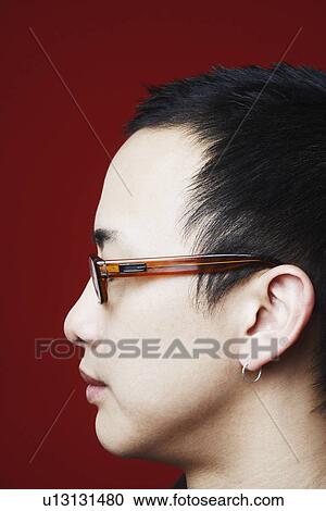 Close-up of a young man's face View Large Photo Image Stock Image - Close-up of a young man's face. Fotosearch