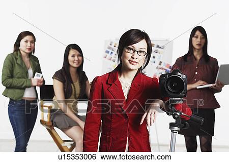 Portrait of four young women smiling View Large Photo Image Stock Photograph - Portrait of four young women smiling. Fotosearch