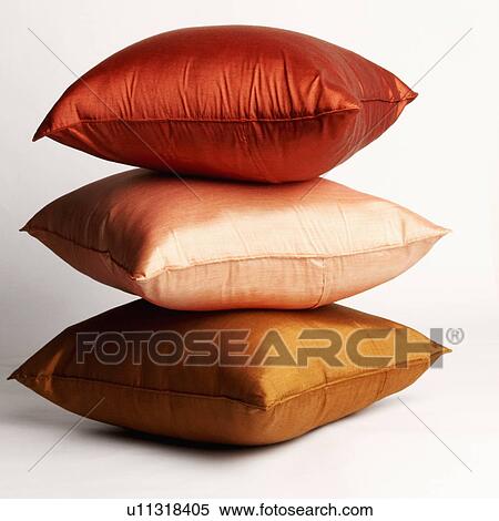 Close-up of a stack of cushions View Large Photo Image Stock Photography - Close-up of a stack of cushions. Fotosearch