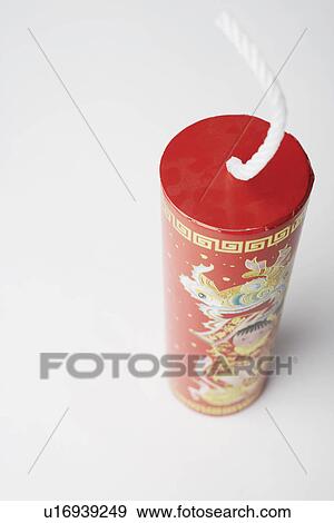 High angle view of a Chinese fire cracker View Large Photo Image Stock Photo - High angle view of a Chinese fire cracker. Fotosearch