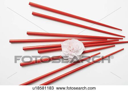 High angle view of a flower with chopsticks View Large Photo Image Stock Image - High angle view of a flower with chopsticks. Fotosearch