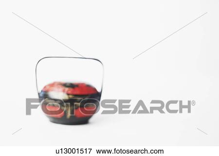Stock Photo - Painted wooden basket. Fotosearch