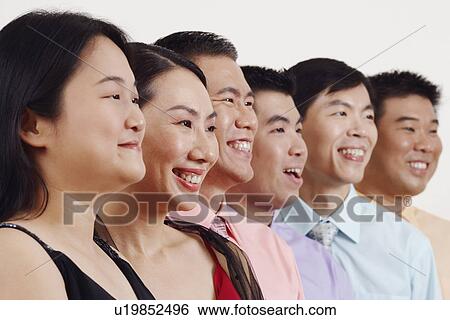 Stock Photograph - Close-up of business executives in a row. Fotosearch