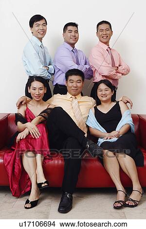 Picture - Portrait of a group of business executives posing. Fotosearch