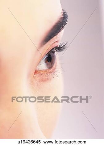 Stock Photography - Eye of Japanese woman, close up. Fotosearch