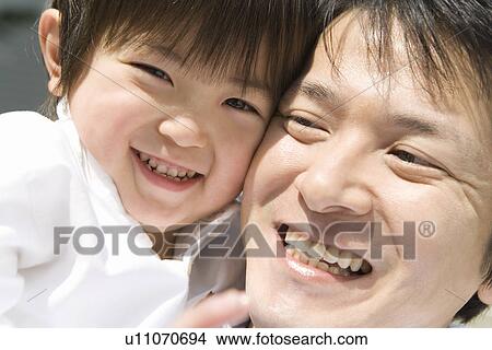 Picture - Photography of a father and son, Close Up. Fotosearch