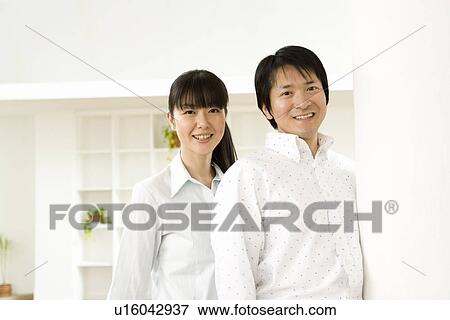 Photography of a husband and wife, Front View View Large Photo Image Stock Photo - Photography of a husband and wife, Front View. Fotosearch
