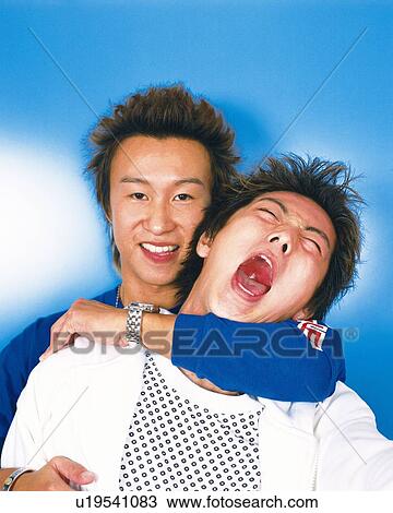 Portrait of Young Men Making Pose, Smiling, Front View View Large Photo Image Stock Image - Portrait of Young Men Making Pose, Smiling, Front View. Fotosearch