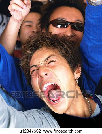 Portrait of Young Men Shouting, Front View View Large Photo Image Stock Image - Portrait of Young Men Shouting, Front View. Fotosearch