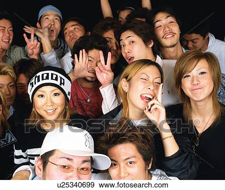 Portrait of Young People Posing, Front View, Full Frame View Large Photo Image Stock Photo - Portrait of Young People Posing, Front View, Full Frame. Fotosearch