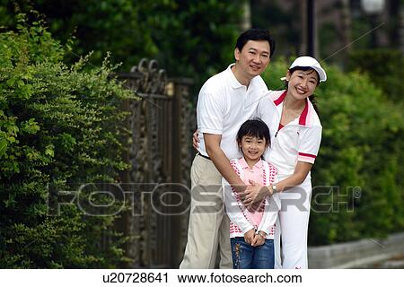 Stock Image - Portrait of a family.. Fotosearch