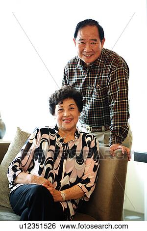 Stock Photograph - View of a senior couple.. Fotosearch