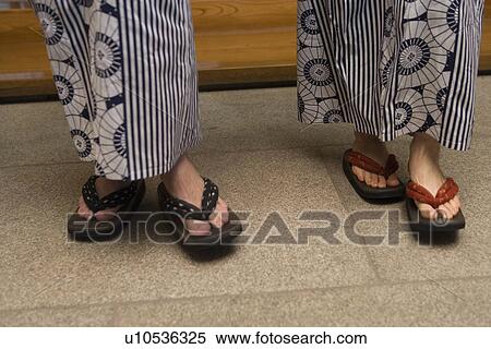 Stock Photography - High Angle Image of Traditional Japanese Footwear. Fotosearch