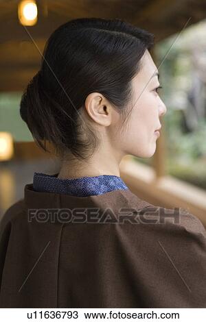 A Mid Adult Woman Wearing Yukata, Rear View, Close Up, Differential Focus View Large Photo Image Stock Image - A Mid Adult Woman Wearing Yukata, Rear View, Close Up, Differential Focus. Fotosearch