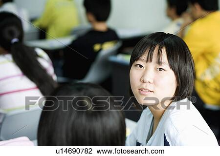 Portrait of a girl smiling View Large Photo Image Stock Image - Portrait of a girl smiling. Fotosearch