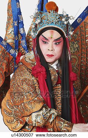 Close-up of a male Chinese opera performer View Large Photo Image Stock Photo - Close-up of a male Chinese opera performer. Fotosearch