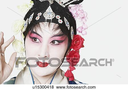 Close-up of a mature woman wearing traditional clothing View Large Photo Image Stock Photo - Close-up of a mature woman wearing traditional clothing. Fotosearch