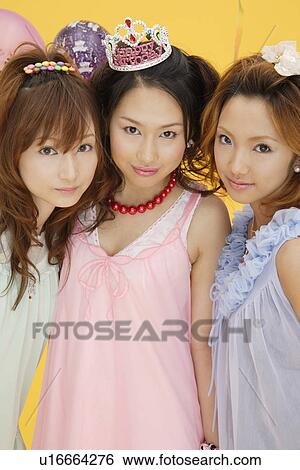 Portrait of teenage girls wearing nightdress View Large Photo Image Stock Photograph - Portrait of teenage girls wearing nightdress. Fotosearch