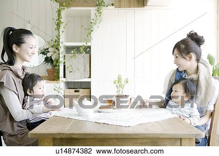 Stock Image - Mothers and Children. Fotosearch