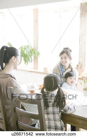 Stock Image - Mothers and Children. Fotosearch