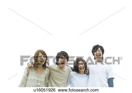 Stock Photograph - Group of young people. Fotosearch
