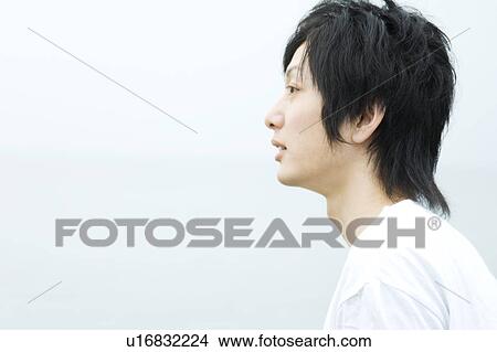 Picture - Profile of young man . Fotosearch