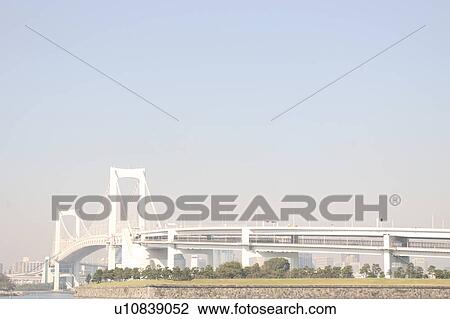 Rainbow bridge, Tokyo, Odaiba, Japan View Large Photo Image Stock Image - Rainbow bridge, Tokyo, Odaiba, Japan. Fotosearch