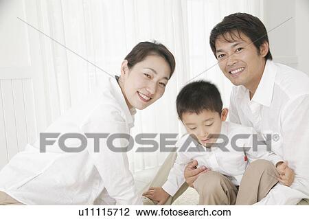 Stock Image - Portrait of a family. Fotosearch