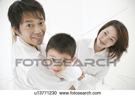 Stock Image - Portrait of a family. Fotosearch