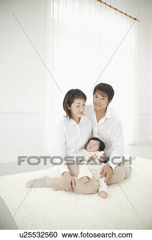 Stock Image - Portrait of a family. Fotosearch