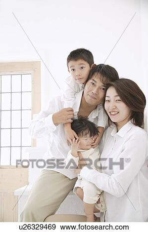 Portrait of a family View Large Photo Image Stock Photo - Portrait of a family. Fotosearch