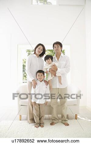 Stock Image - Portrait of a family. Fotosearch