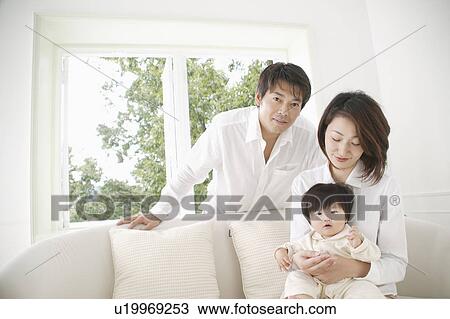Stock Image - Portrait of a family. Fotosearch