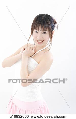 Stock Image - Portrait of young woman. Fotosearch
